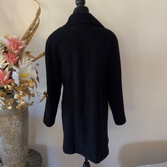 Preston & York Wool Trench Coat with Hot Pink Lining Trim NWOT sz 12 - Picture 3 of 9